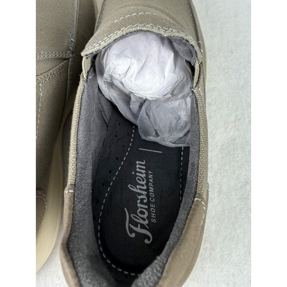 Florsheim Lakeside Canvas Slip On Gray Men's 8.5 / Women's 10 Comfort NWT - Picture 7 of 8